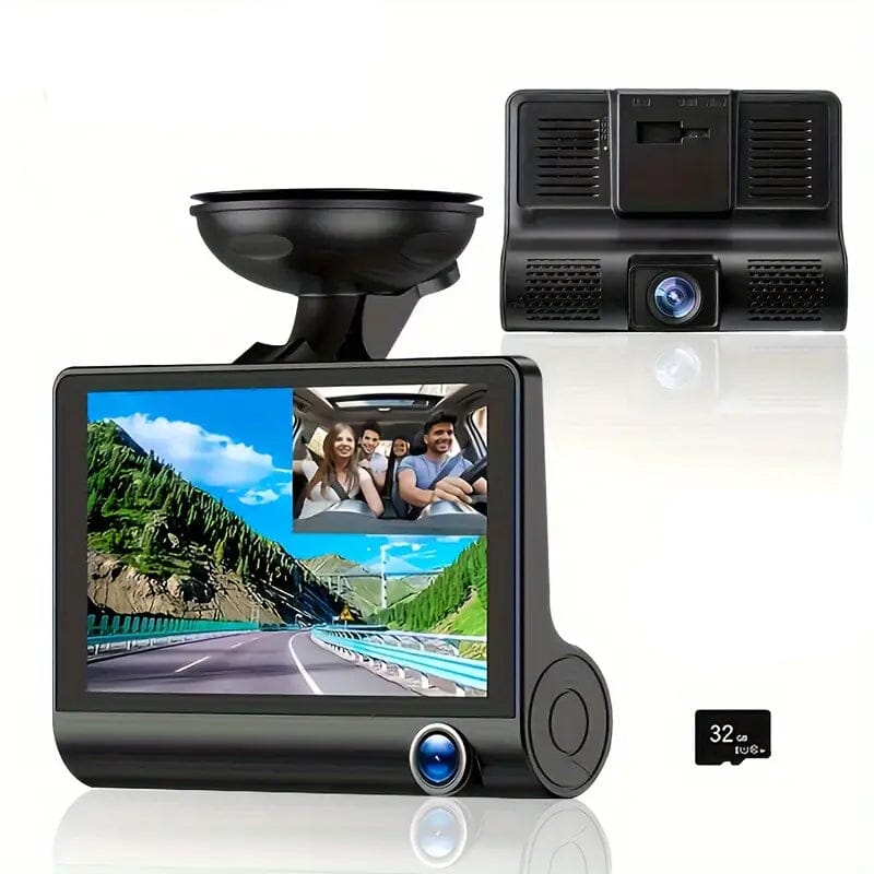 Two-Lens HD Night Vision Driving Recorder with Suction Cup Installation + 32G Card Automotive - DailySale