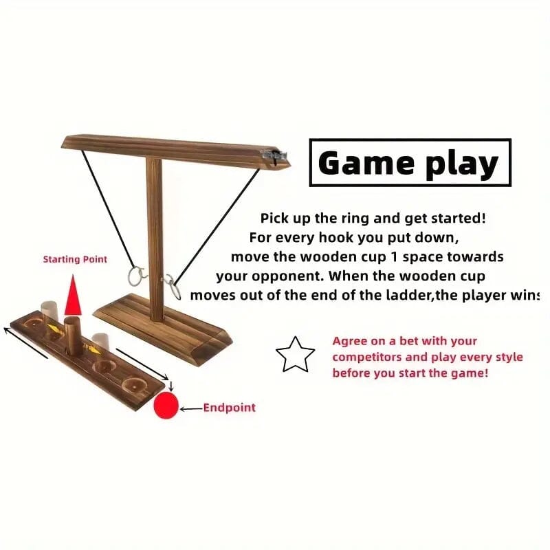 Ultimate Wooden Hook and Ring Indoor Combat Game Toys & Games - DailySale