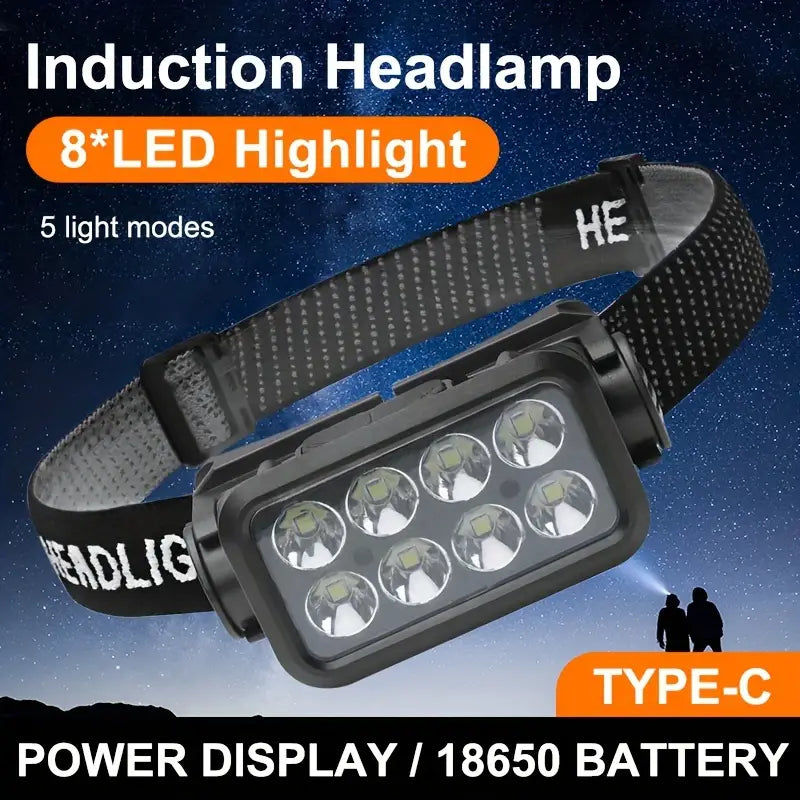 Ultra-Bright Rechargeable Headlight with 6 Modes LED Headlamp Sports & Outdoors - DailySale