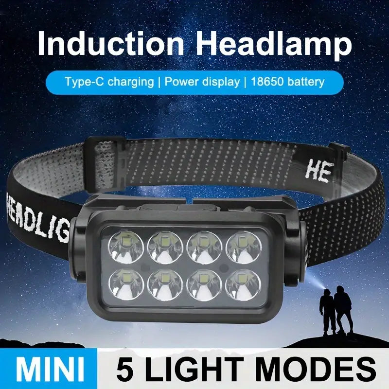 Ultra-Bright Rechargeable Headlight with 6 Modes LED Headlamp Sports & Outdoors - DailySale