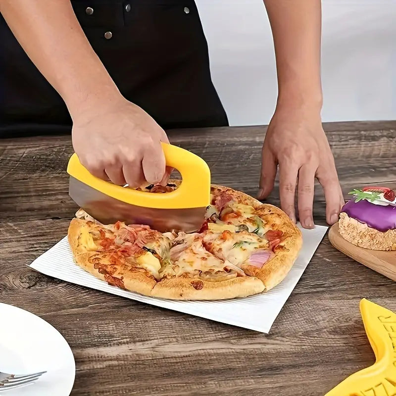 Ultra-Sharp Stainless Steel Pizza Cutter With Rocker Arm Kitchen Tools & Gadgets - DailySale