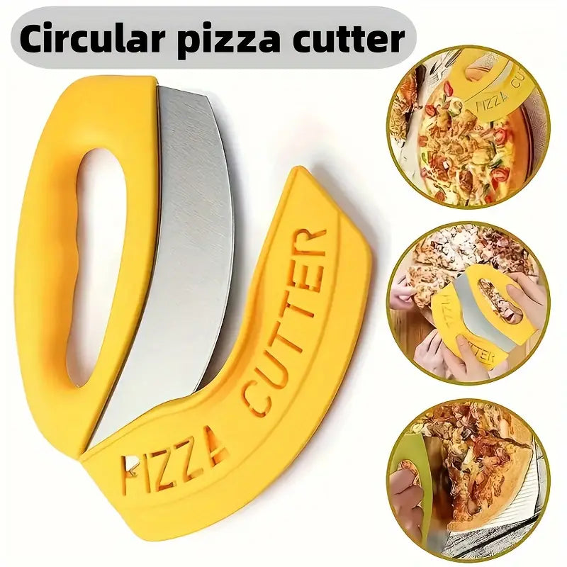 Ultra-Sharp Stainless Steel Pizza Cutter With Rocker Arm Kitchen Tools & Gadgets - DailySale