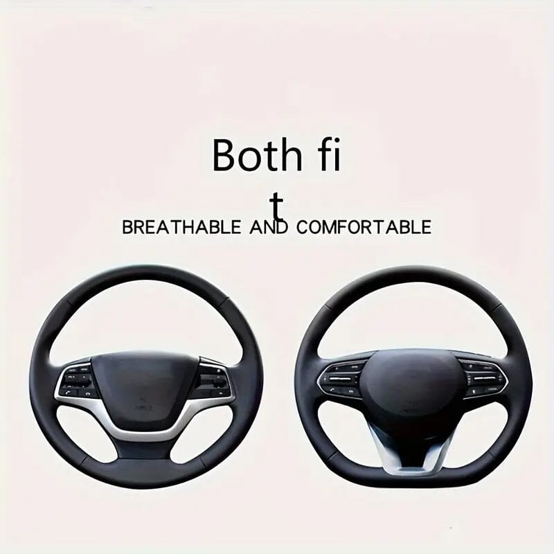 Ultra-Thin Breathable Colorful Hemp Steering Wheel Cover Automotive - DailySale