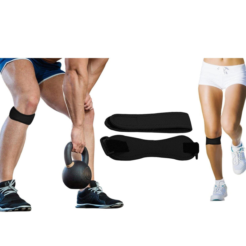 Unisex Compression Pain Relief And Recovery Patella Knee Strap Sports & Outdoors Black - DailySale