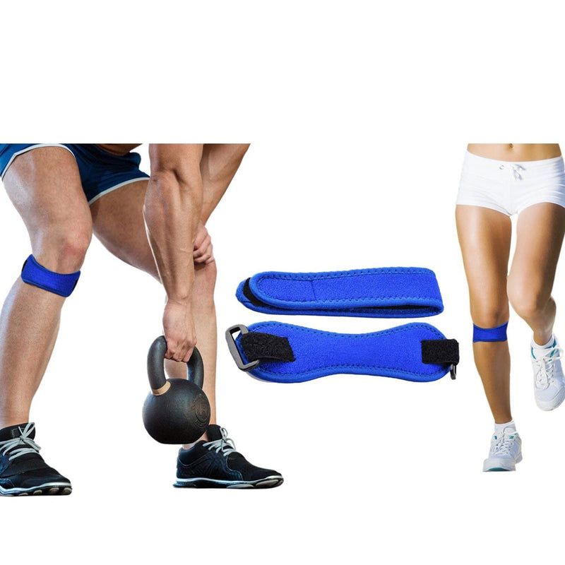 Unisex Compression Pain Relief And Recovery Patella Knee Strap Sports & Outdoors Blue - DailySale