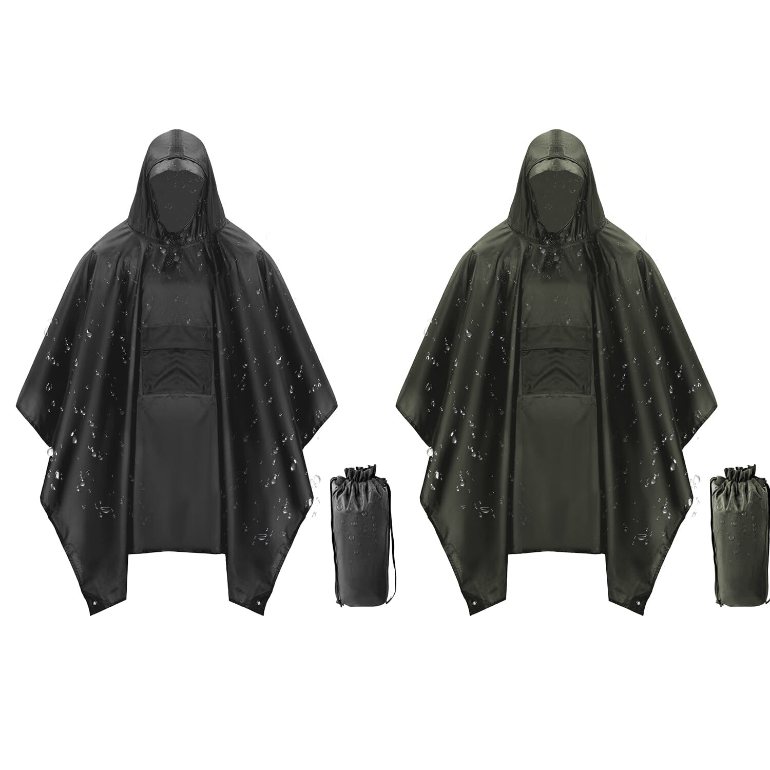 Unisex Hooded Rain Poncho with Pocket Sports & Outdoors - DailySale