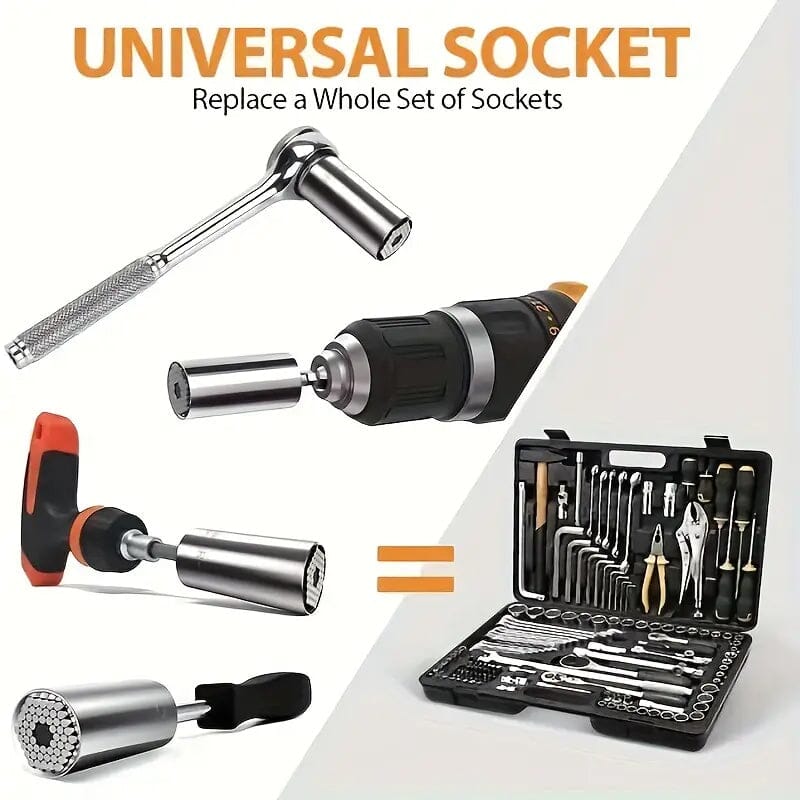 Universal Torque Wrench 7-19mm Hexagonal Multi-functional Universal Socket Home Improvement - DailySale