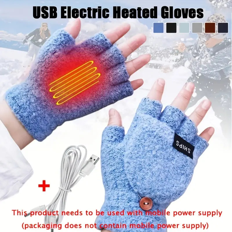 USB Electric Heating Adjustable Temperature Gloves Sports & Outdoors - DailySale