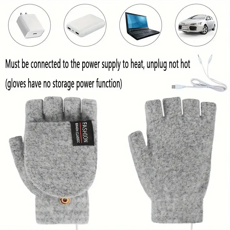 USB Electric Heating Adjustable Temperature Gloves Sports & Outdoors - DailySale