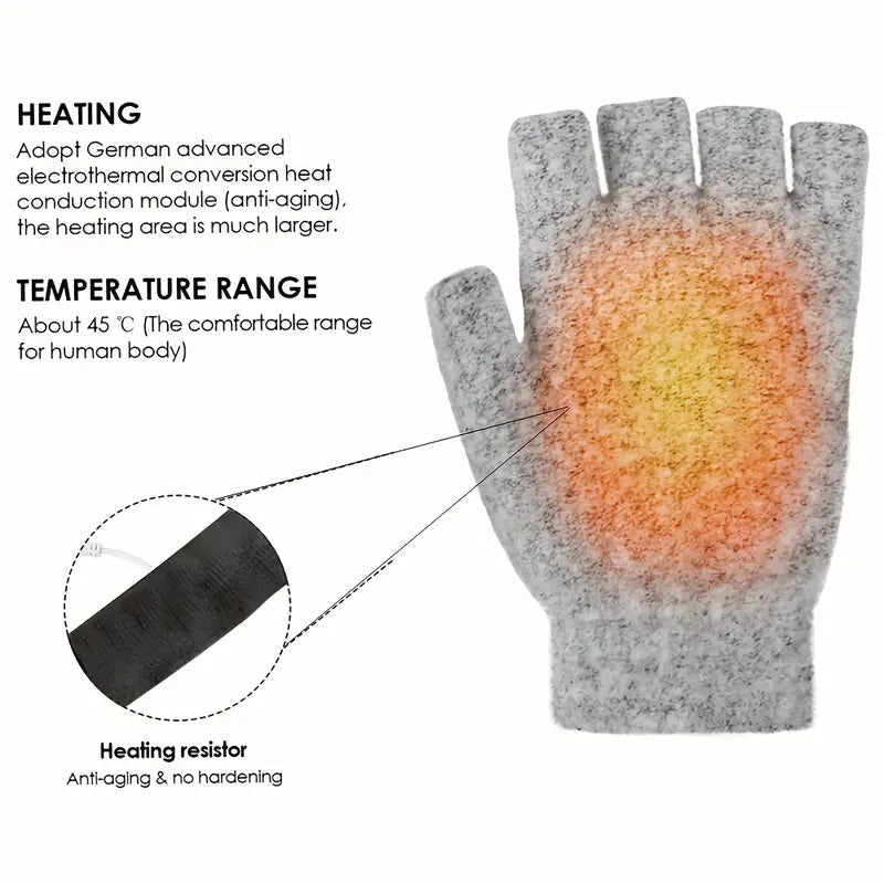 USB Electric Heating Adjustable Temperature Gloves Sports & Outdoors - DailySale