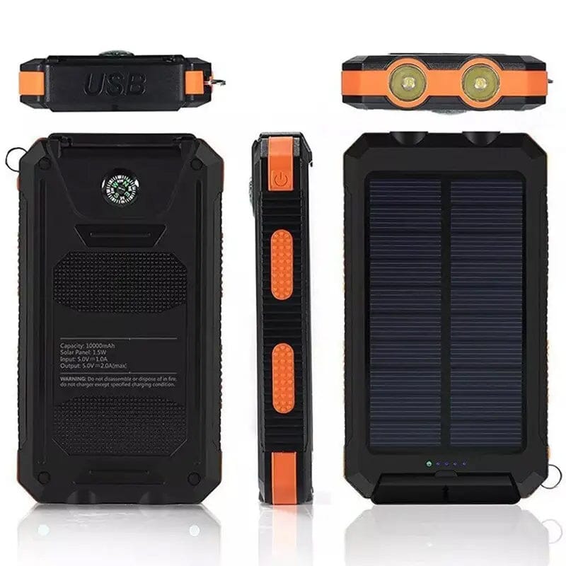 USB Portable Charger 10000mAh Solar Power Bank for Cell Phone and Laptops Mobile Accessories - DailySale