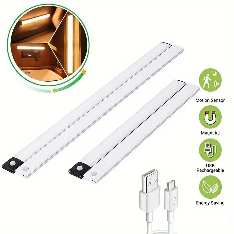 USB Rechargeable Motion Sensor Activated LED Strip Light Indoor Lighting - DailySale