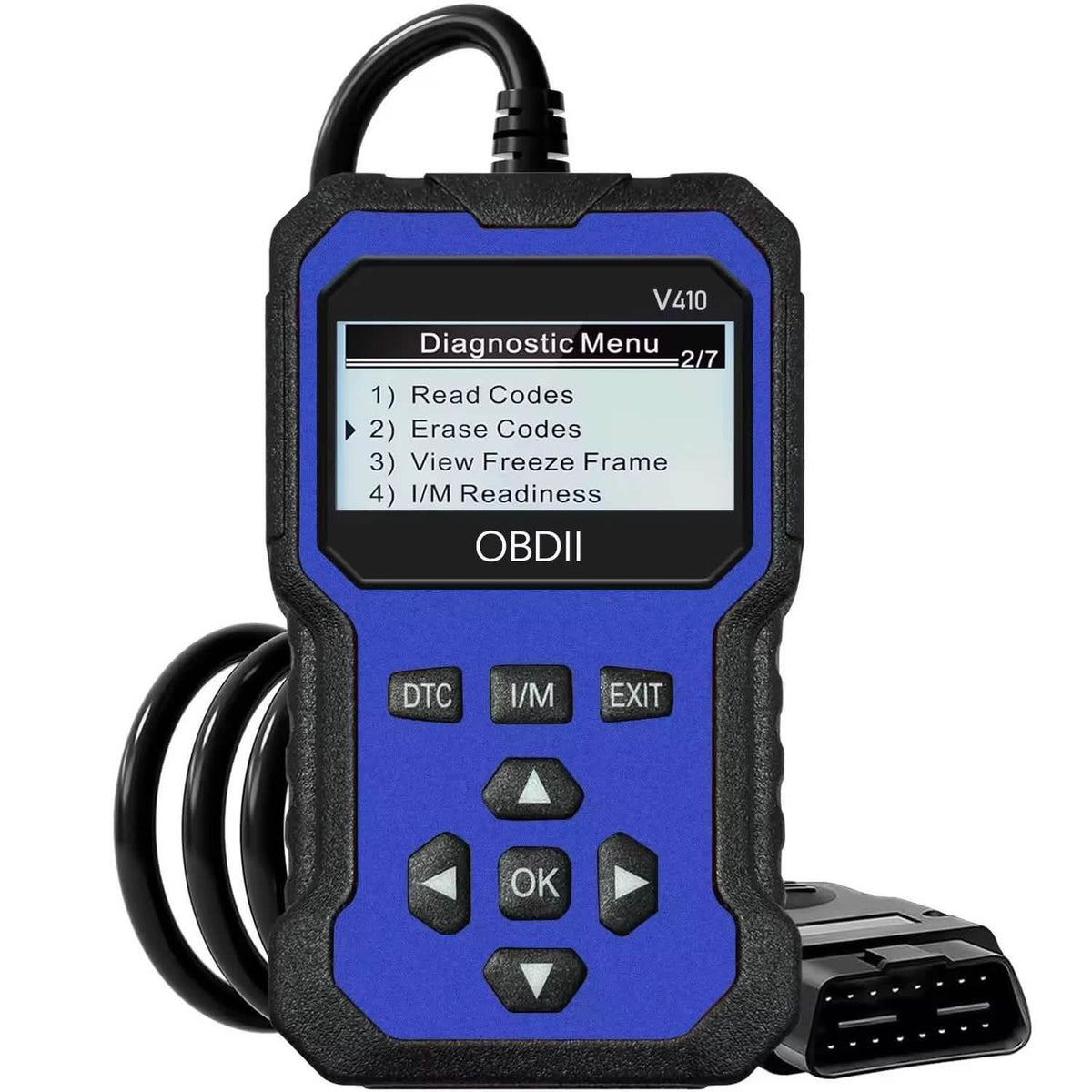 V410 OBD2 Scanner - Read and Clear Engine Fault Codes, Live Data and I