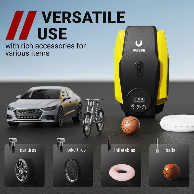 VacLife Tire Inflator Portable Air Compressor Automotive - DailySale