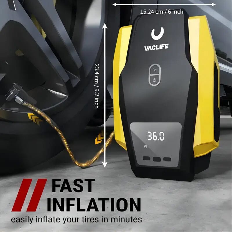 VacLife Tire Inflator Portable Air Compressor Automotive - DailySale