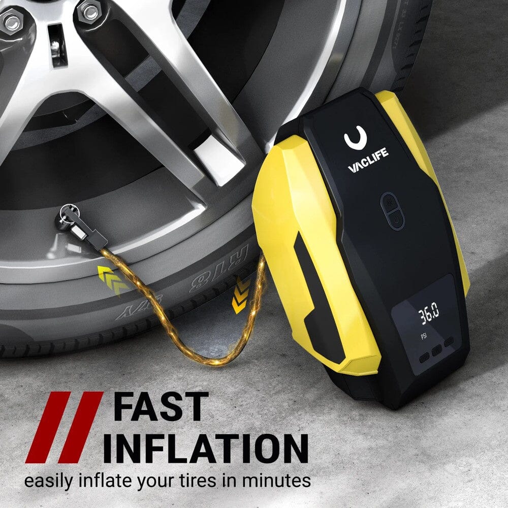 VacLife Tire Inflator Portable Air Compressor Automotive - DailySale