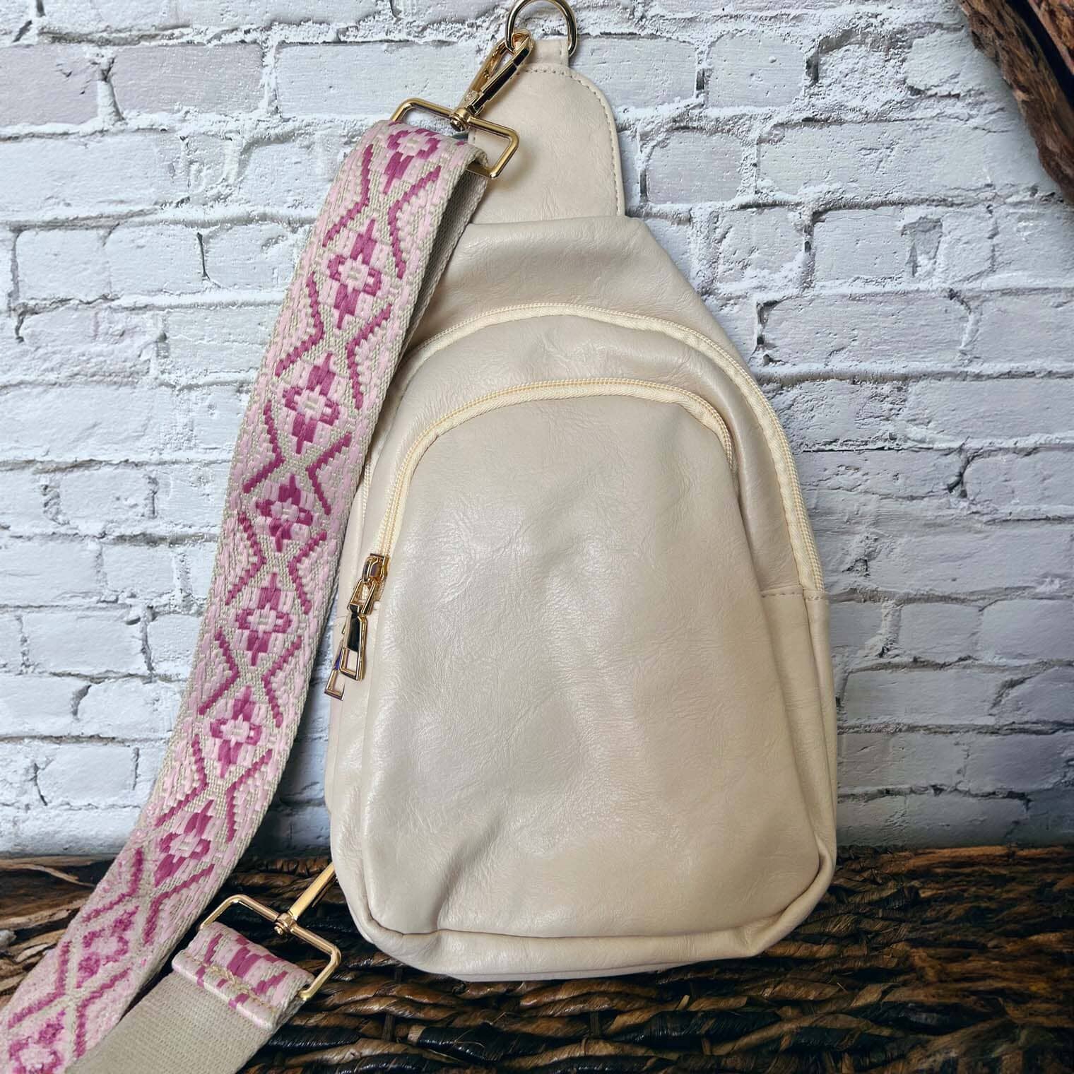 Vegan Leather Crossbody Shoulder Sling Bag with Credit Card Slots Bags & Travel Ivory - DailySale