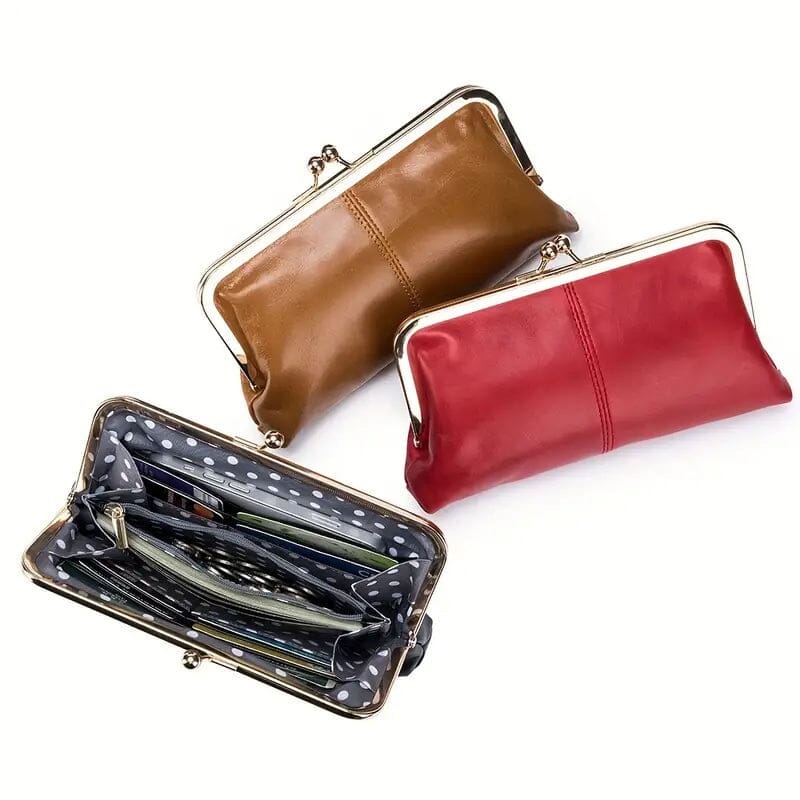 Vintage Chic Leather Clutch Lady Purse Bags & Travel - DailySale