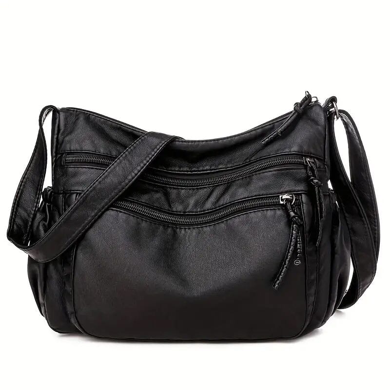 Vintage Chic Style Crossbody Shoulder Bag Bags & Travel Black - DailySale