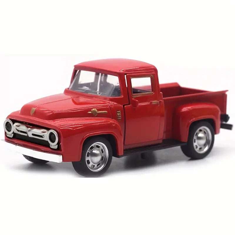 Vintage Mini Diecast Truck Christmas Metal Farmhouse Decorative Tabletop Storage Toys & Games Red - DailySale