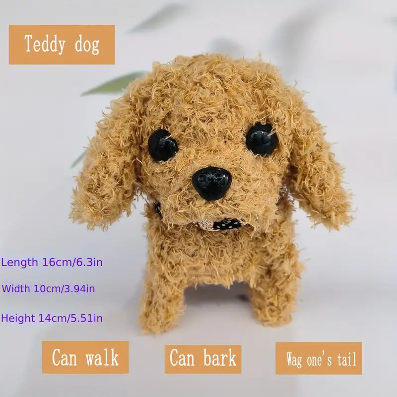 Walking Dog Toy Lifelike Doggy Smart Pets Barking Tail-wagging Wagging Simulation Dog Toys & Games Teddy Dog - DailySale