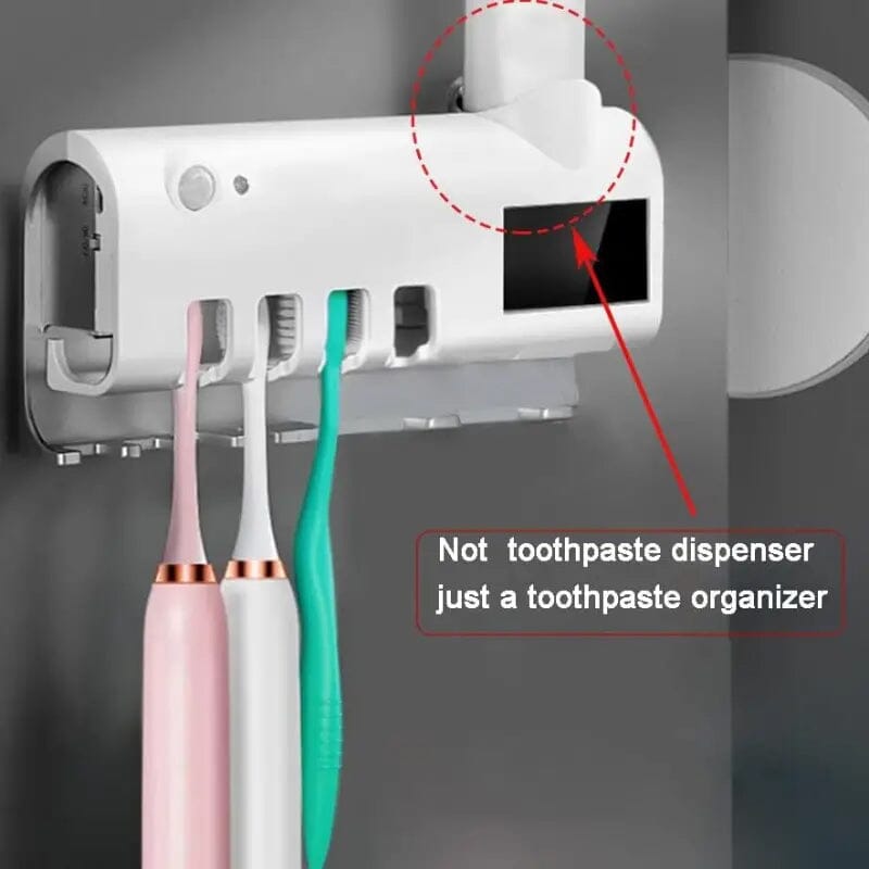 Wall Mounted 4 Slot Toothbrush UV Disinfection Device Beauty & Personal Care - DailySale