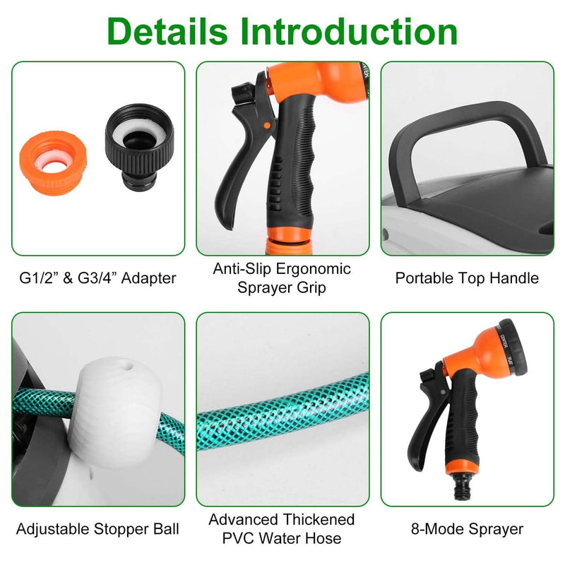 Wall Mounted Automatic Retractable Garden Hose Reel Garden & Patio - DailySale