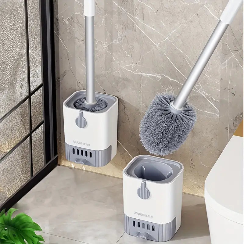 Wall Mounted Long Handle Toilet Cleaning Brush With Holder Bath - DailySale