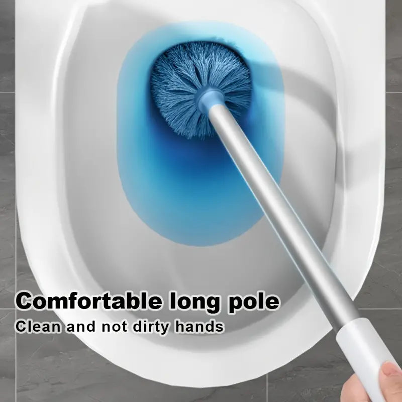 Wall Mounted Long Handle Toilet Cleaning Brush With Holder Bath - DailySale