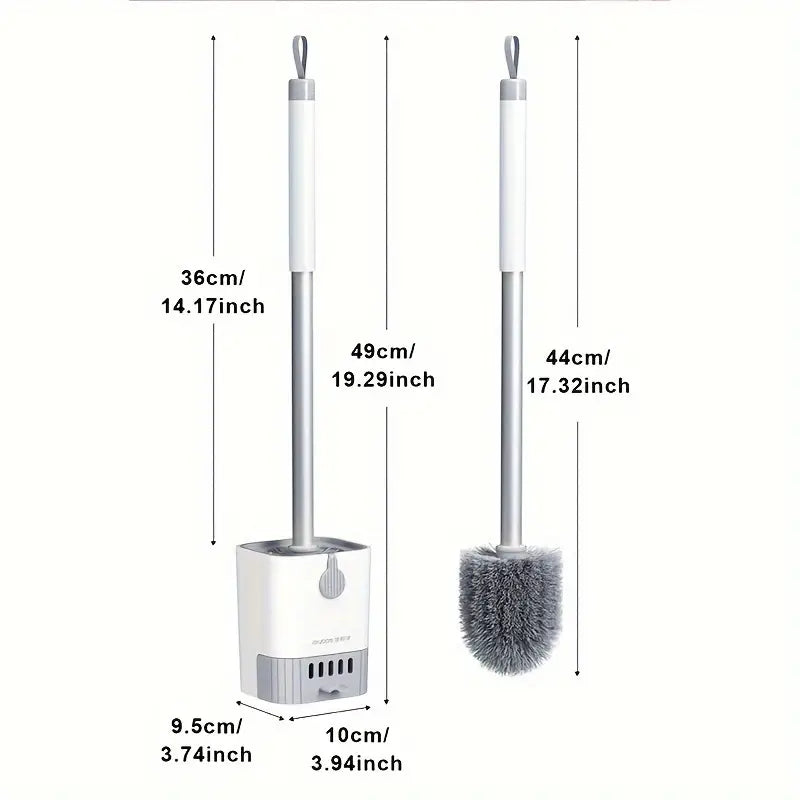 Wall Mounted Long Handle Toilet Cleaning Brush With Holder Bath - DailySale