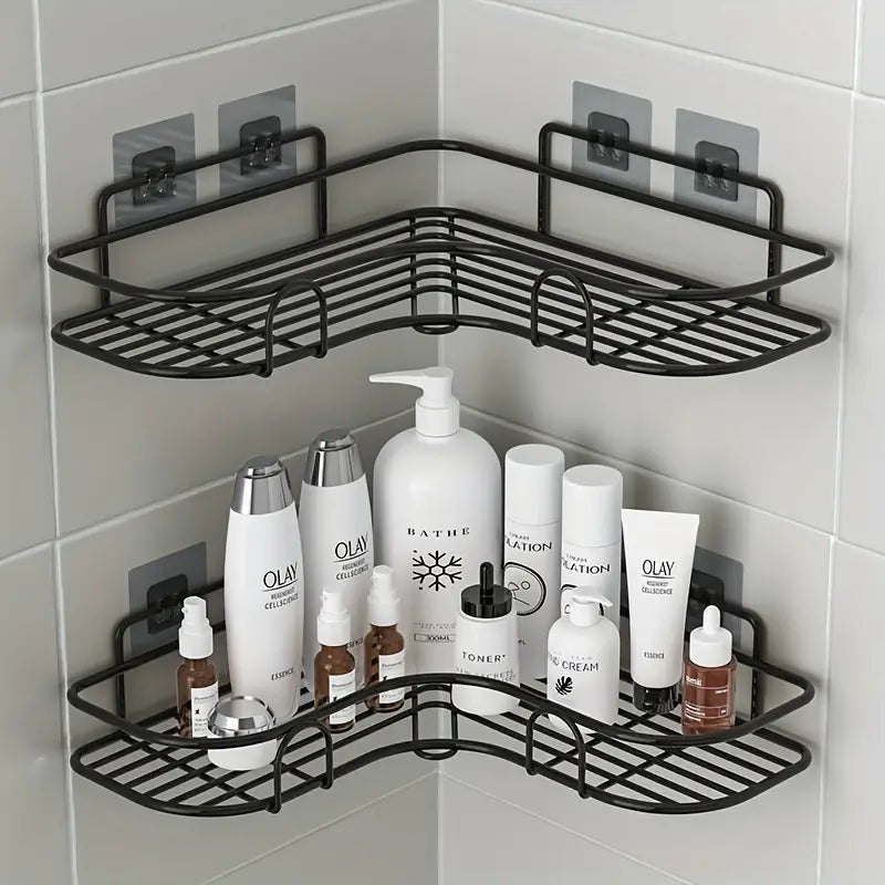 Wall-Mounted Storage For Toilet, Bathroom Shampoo Lotion Cosmetic Storage Rack Bath - DailySale