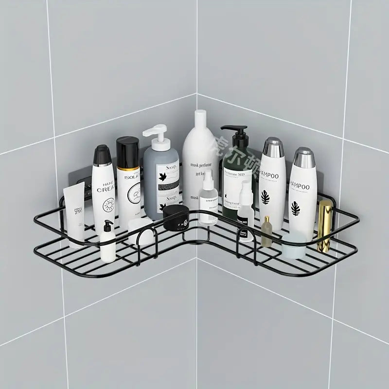 Wall-Mounted Storage For Toilet, Bathroom Shampoo Lotion Cosmetic Storage Rack Bath - DailySale