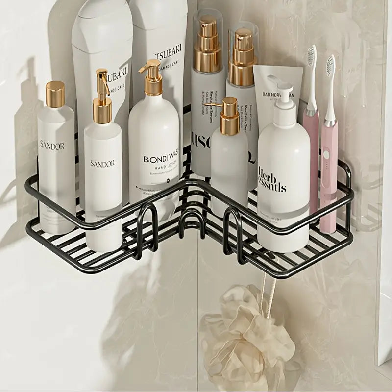 Wall-Mounted Storage For Toilet, Bathroom Shampoo Lotion Cosmetic Storage Rack Bath - DailySale