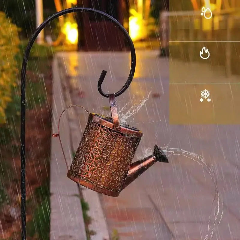 Watering Can Solar Garden Lights - Copper, Solar Powered String & Fairy Lights - DailySale