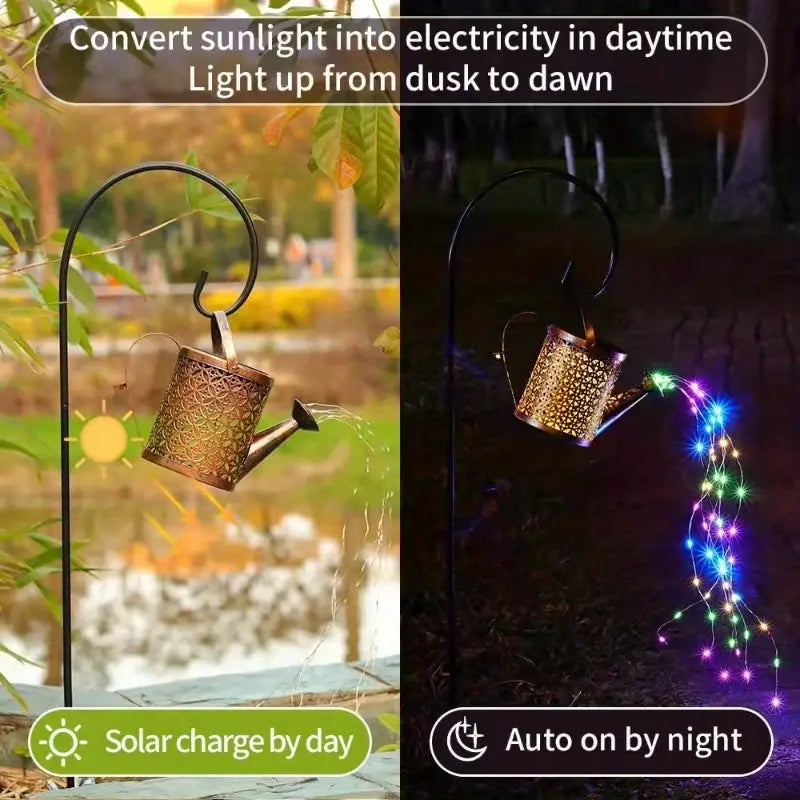 Watering Can Solar Garden Lights - Copper, Solar Powered String & Fairy Lights - DailySale