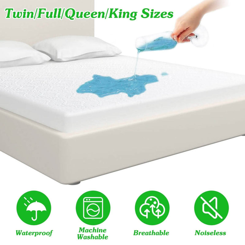 Waterproof Breathable Soft Cotton Mattress Protector Bedding - DailySale