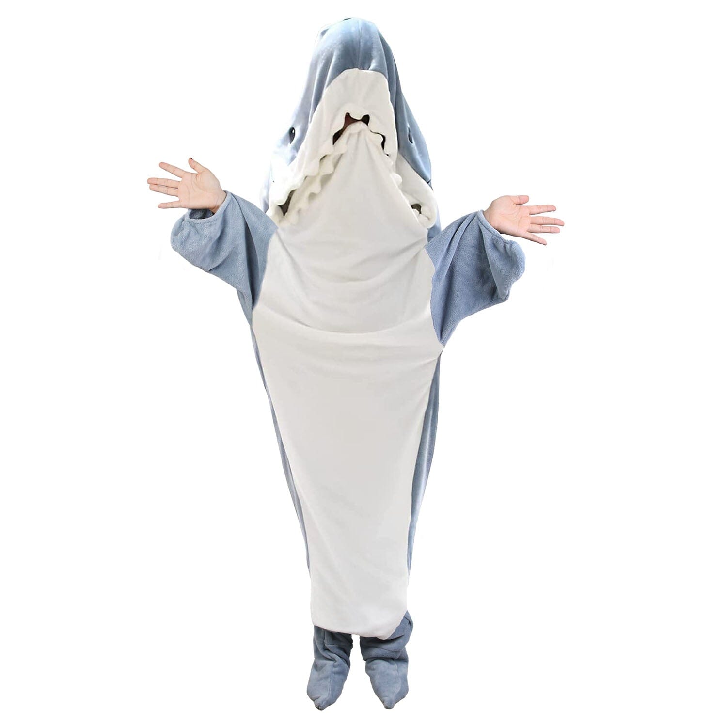 Wearable Shark Sleeping Bag Onezie with Zipper Bedding - DailySale