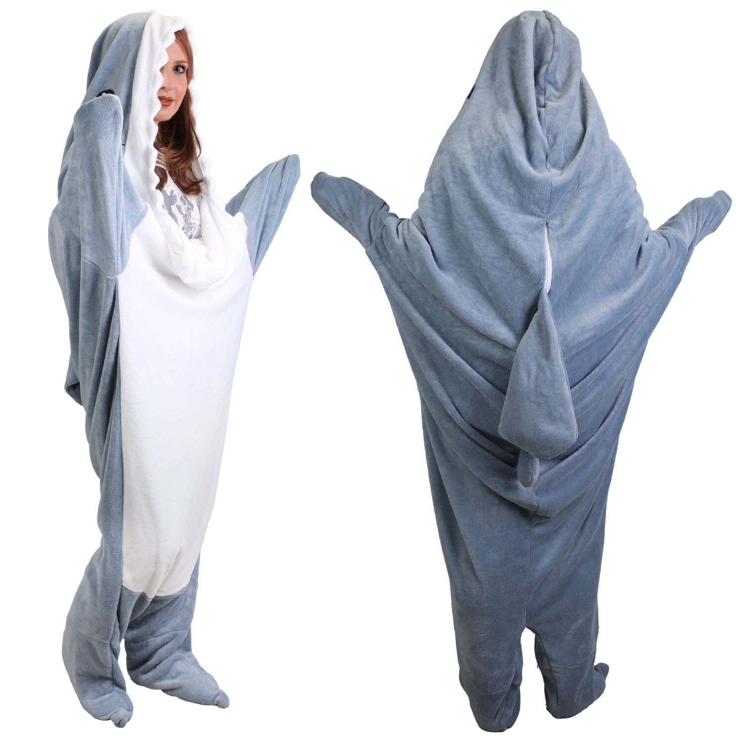 Wearable Shark Sleeping Bag Onezie with Zipper Bedding - DailySale