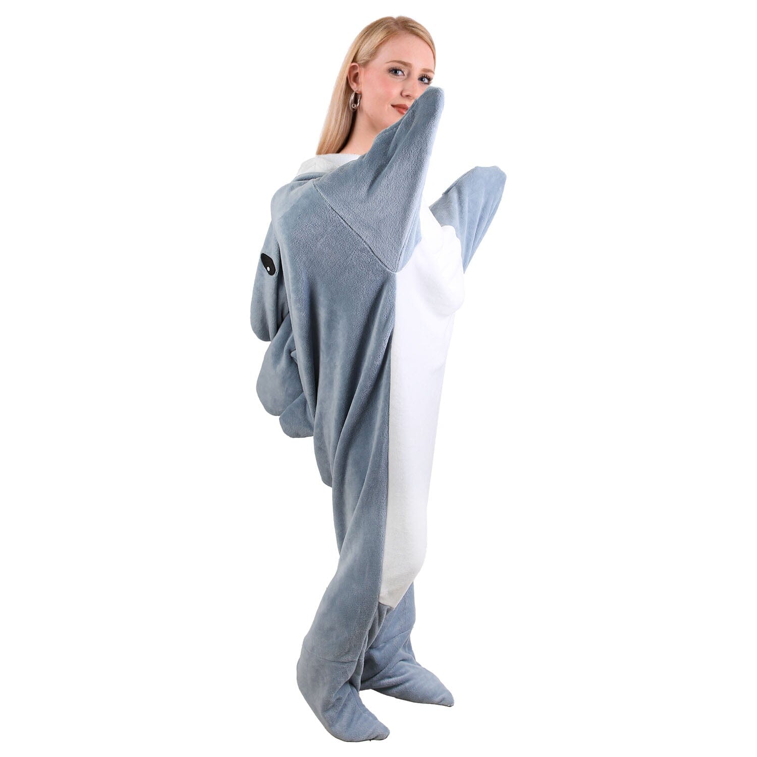 Wearable Shark Sleeping Bag Onezie with Zipper Bedding - DailySale