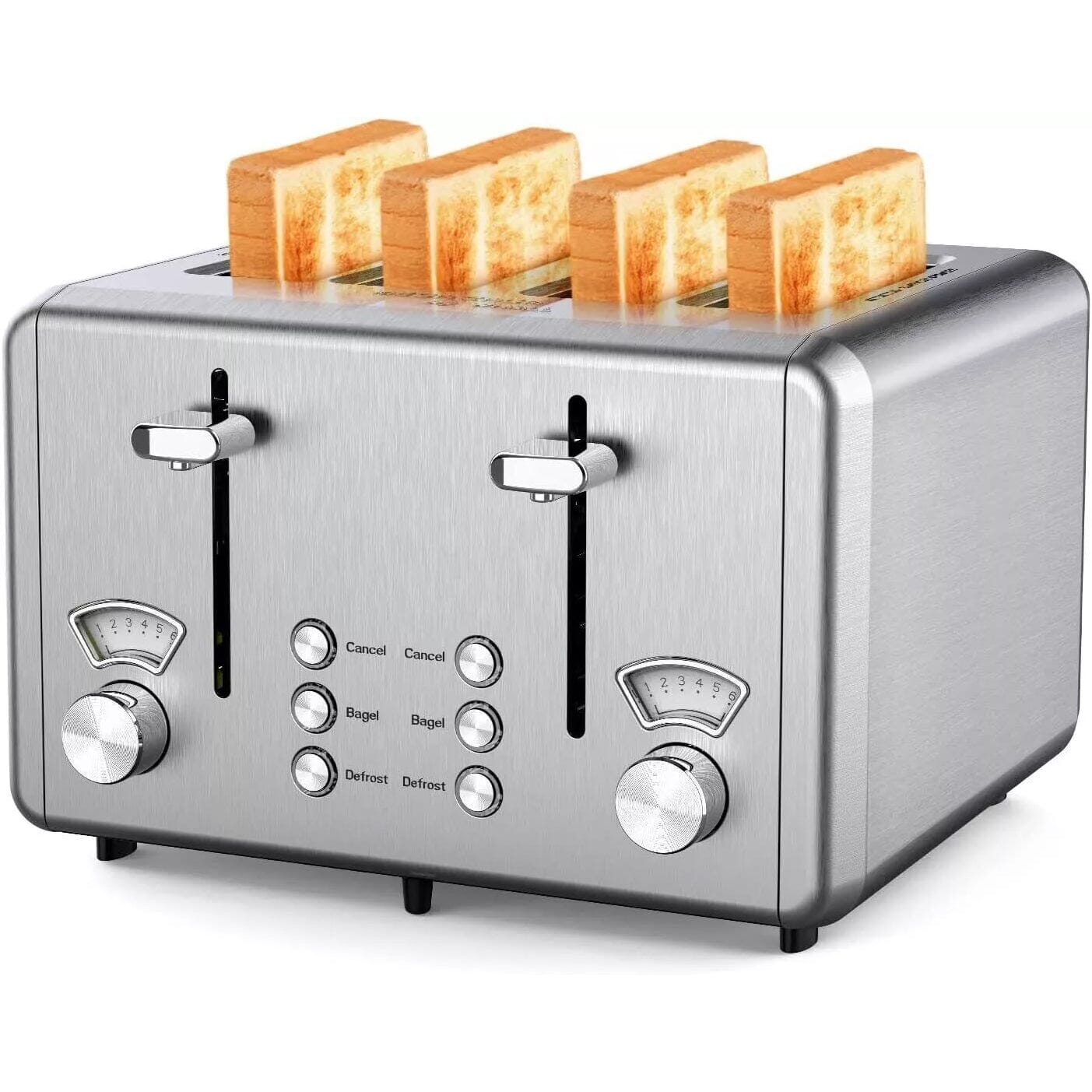 Whall KST023GU 4 Slice Toaster Whall Stainless Steel Toaster 1500W Kitchen Appliances - DailySale