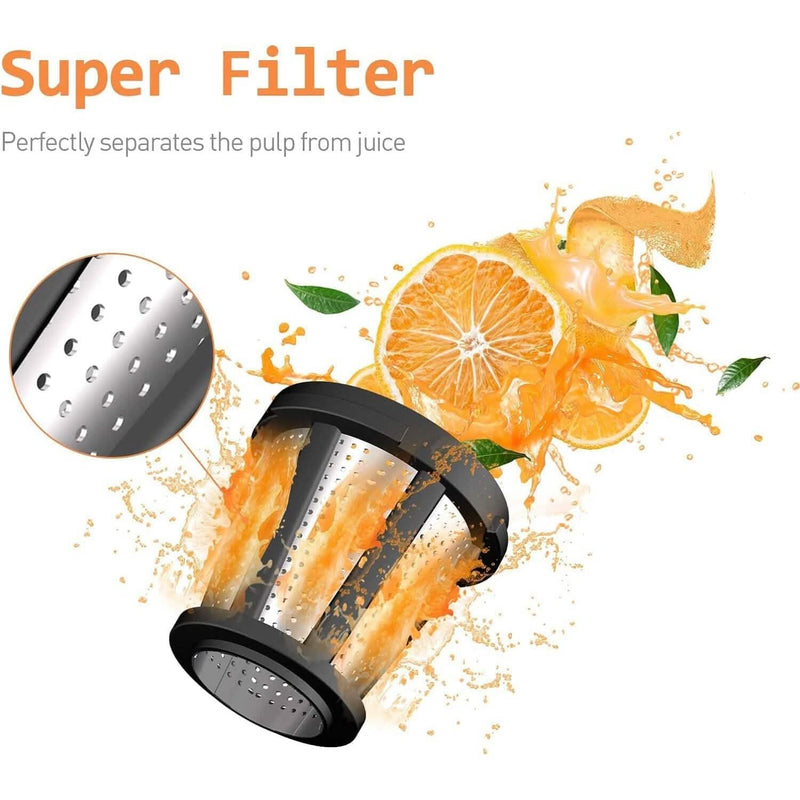 WHALL Masticating Juicer with Quiet Motor & Reverse Function Kitchen Appliances - DailySale