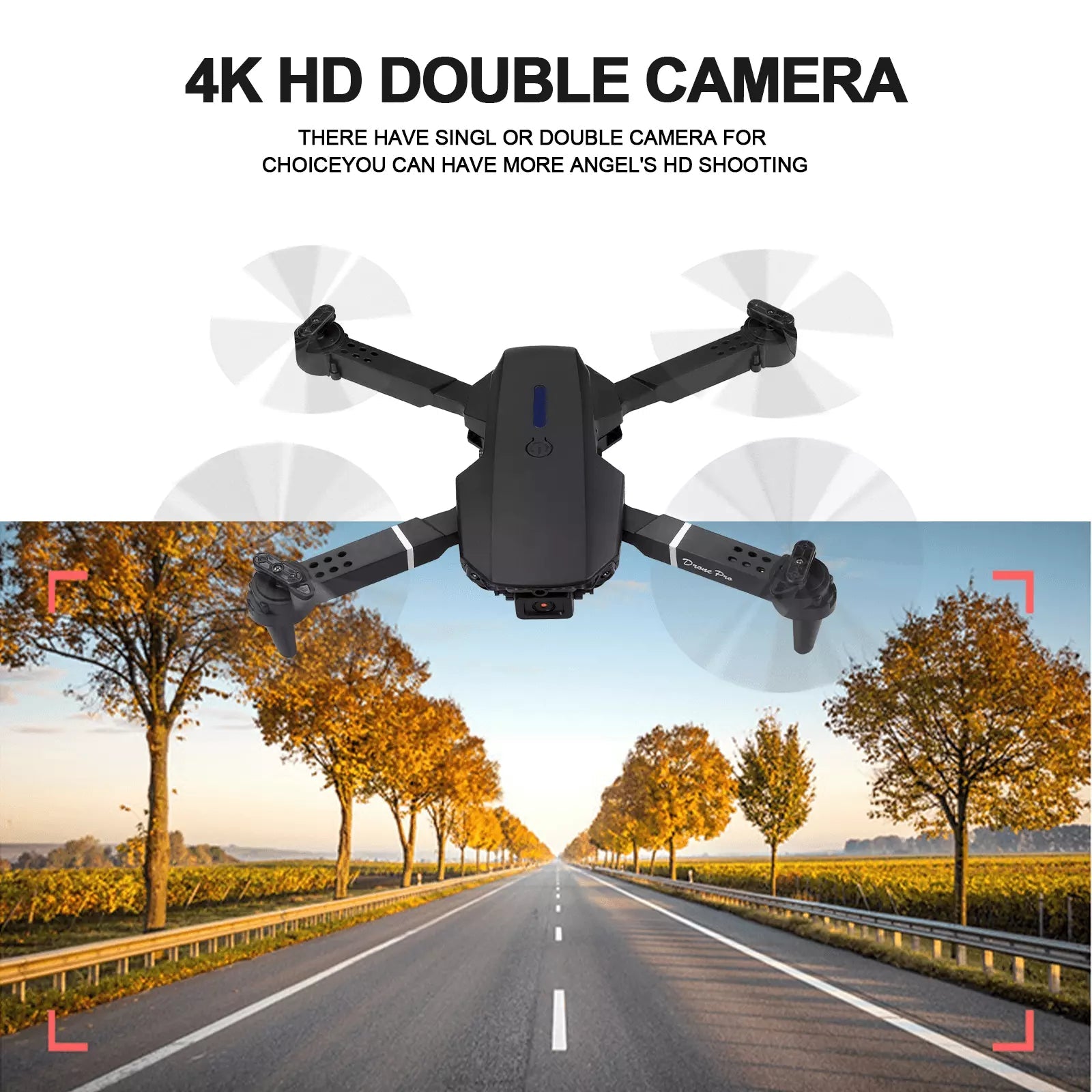 WiFi FPV RC Drone with 4K HD Camera 40Mins Flight Time Obstacle Avoidance Drone Cameras & Drones - DailySale