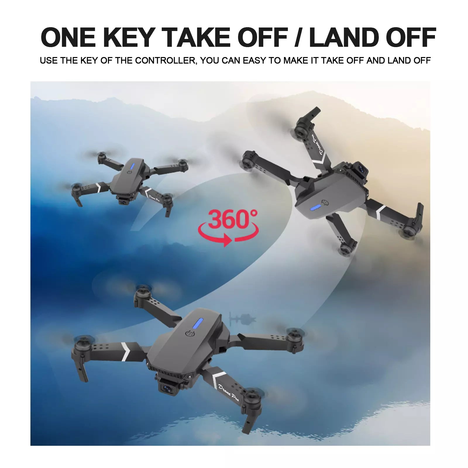 WiFi FPV RC Drone with 4K HD Camera 40Mins Flight Time Obstacle Avoidance Drone Cameras & Drones - DailySale