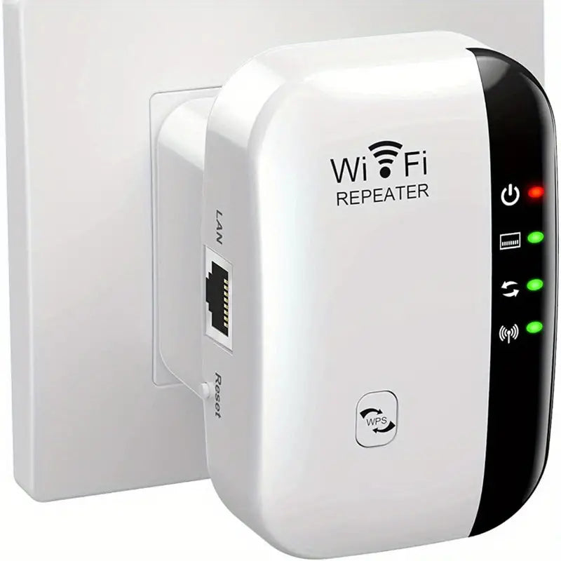 WiFi Long Range Amplifier Extender Signal Booster Wireless Internet Repeater with Ethernet Port Computer Accessories - DailySale