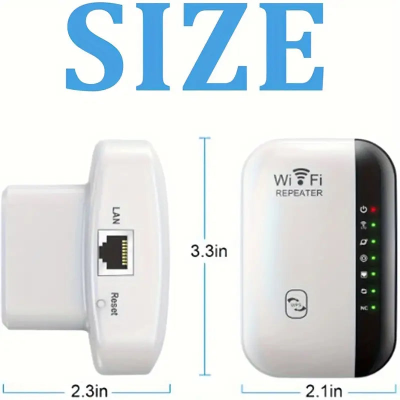 WiFi Repeater Plus Boosts WiFi Signal, Extends Internet Coverage, Cell Phone Signal Amplifier for Home Computer Accessories - DailySale