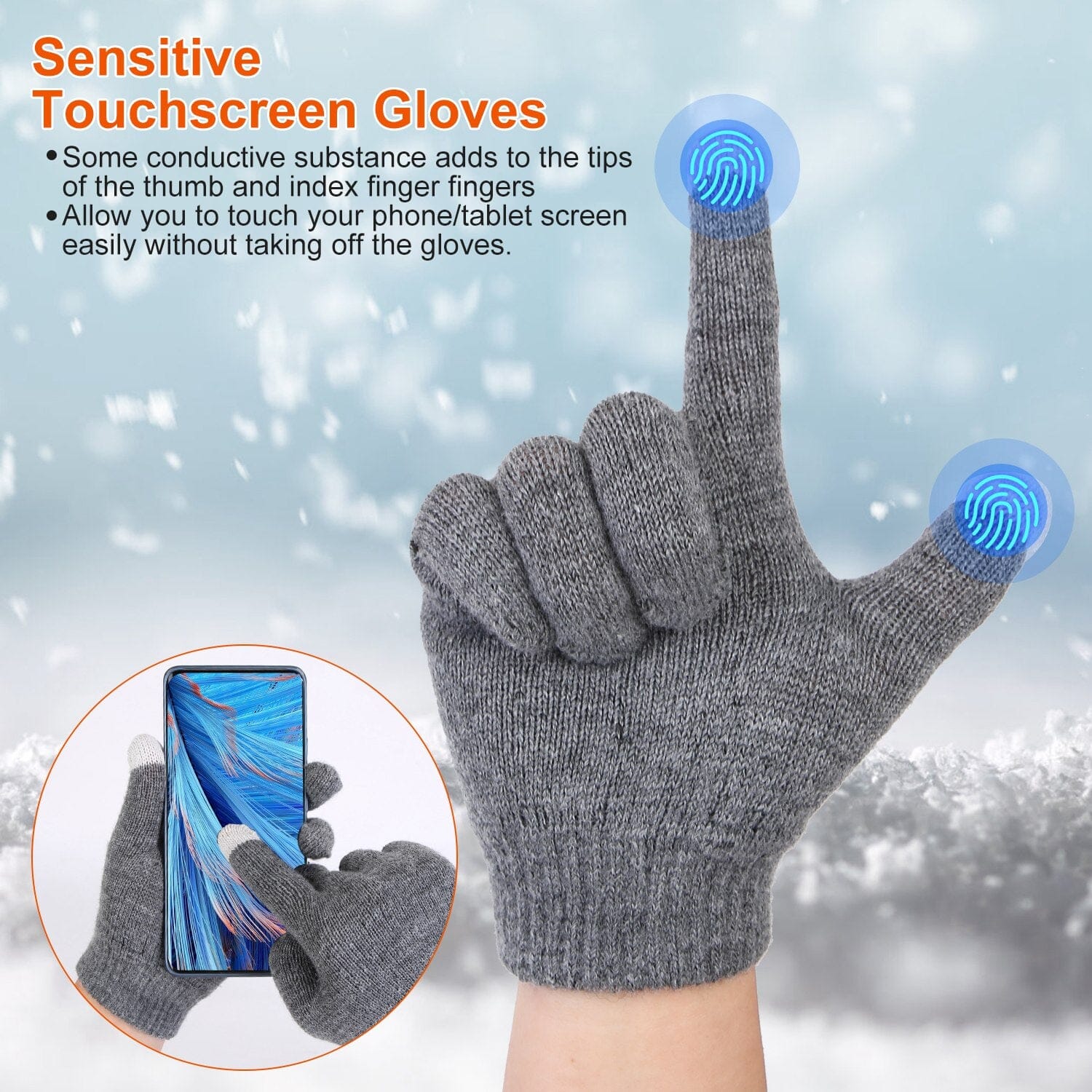 Winter Warm Beanie and Touch Screen Gloves Scarfs Set Sports & Outdoors - DailySale