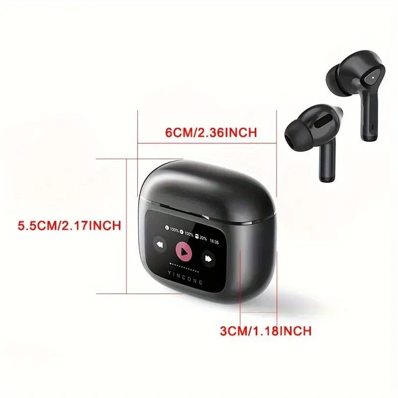 Wireless Earbuds with Smart Touch Screen Charging Case Headphones - DailySale