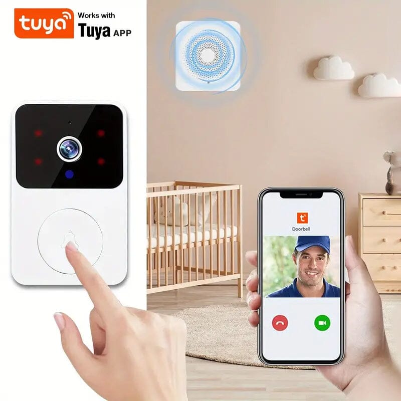 Wireless Smart Video Doorbell Camera with Night Vision and Motion Alerts Smart Home & Security - DailySale