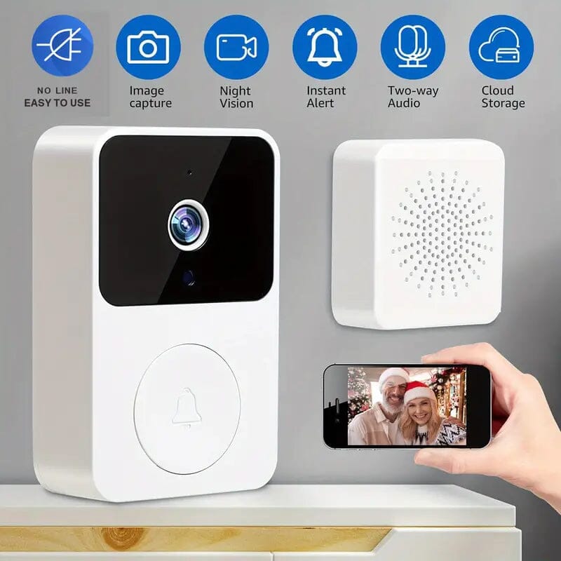 Wireless Smart Video Doorbell Camera with Night Vision and Motion Alerts Smart Home & Security - DailySale