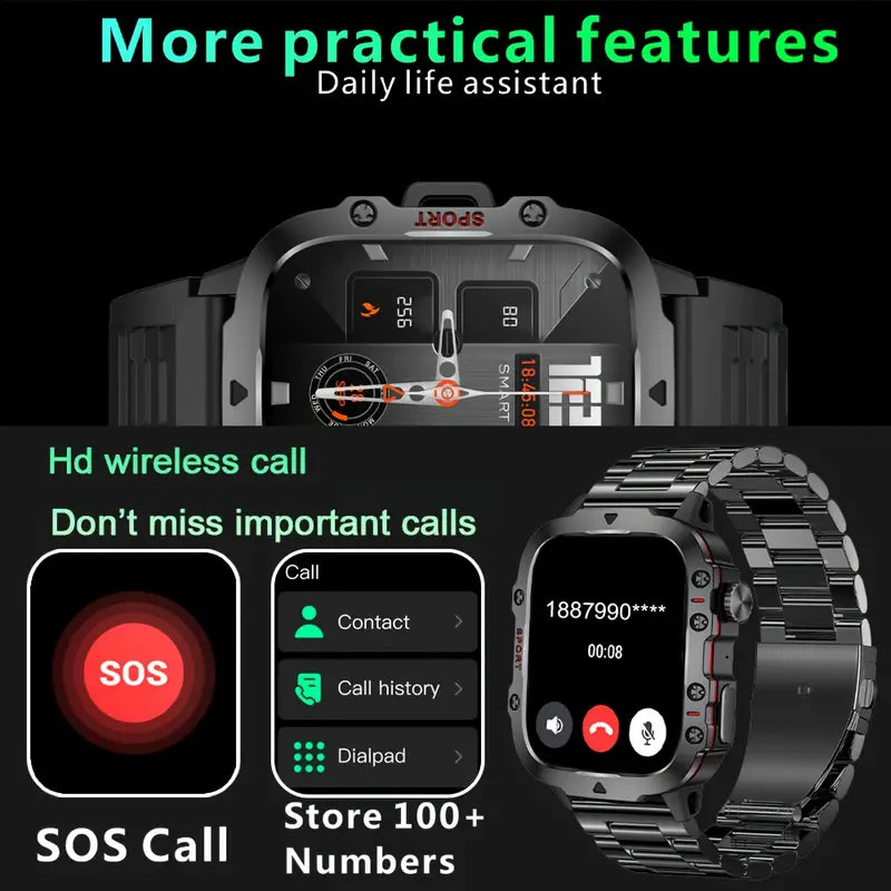 Wireless Talk Fitness AI Voice Outdoor 100+ Sports Mode Outdoor Smart Watch Smart Watches - DailySale